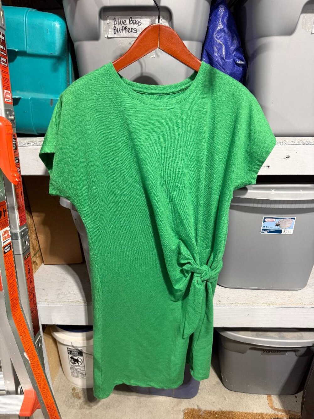 SOHO New York & Co Green Tie Waist Dress Size large.
